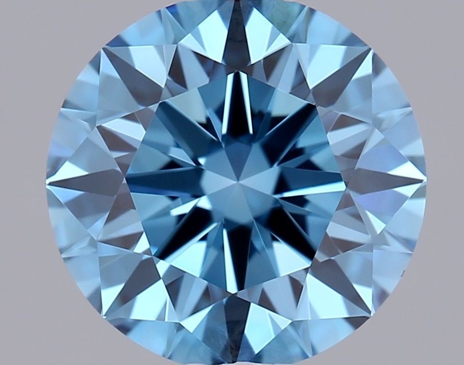 Ideal Loose Diamond - ROUND 1.03ct Fancy Vivid Blue VVS2: Ideal Loose Diamond - ROUND 1.03ct Fancy Vivid Blue VVS2 Source: This is a real non-mined Diamond that has been grown in a lab Shape: ROUND Carats: 1.03 Color: Fancy Vivid Blue Certification: IGI