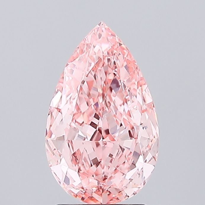 Loose Diamond - PEAR 2.33ct Fancy Vivid Pink VS2: Loose Diamond - PEAR 2.33ct Fancy Vivid Pink VS2 Source: This is a real non-mined Diamond that has been grown in a lab Shape: PEAR Carats: 2.33 Color: Fancy Vivid Pink Certification: IGI Video: