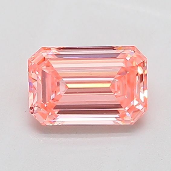 Loose Diamond - EMERALD 1.04ct Fancy Vivid Pink VVS2: Loose Diamond - EMERALD 1.04ct Fancy Vivid Pink VVS2 Source: This is a real non-mined Diamond that has been grown in a lab Shape: EMERALD Carats: 1.04 Color: Fancy Vivid Pink Certification: IGI Additi