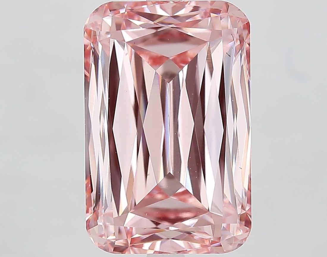 Loose Diamond - CUSHION MODIFIED 9.04ct Fancy Intense Pink VS1: Loose Diamond - CUSHION MODIFIED 9.04ct Fancy Intense Pink VS1 Source: This is a real non-mined Diamond that has been grown in a lab Shape: CUSHION MODIFIED Carats: 9.04 Color: Fancy Intense Pink Cert