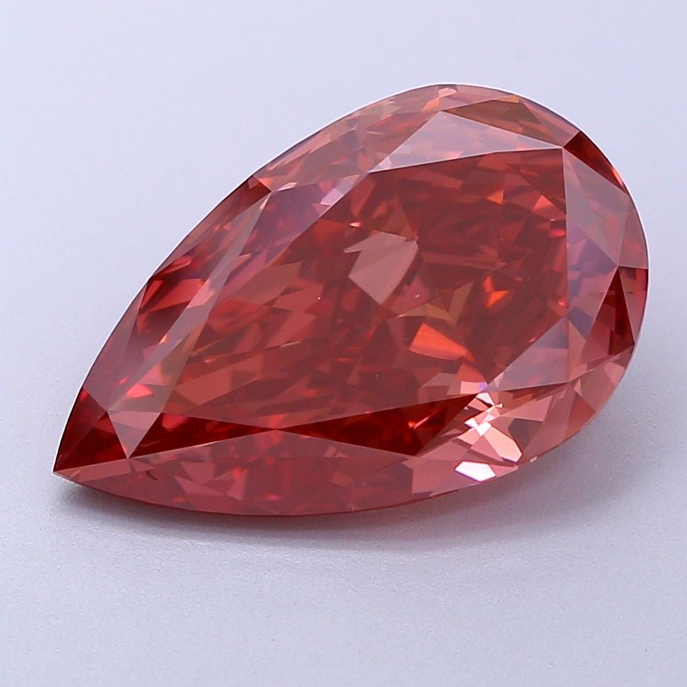 Loose Diamond - PEAR 6.08ct Fancy Vivid Red VS2: Loose Diamond - PEAR 6.08ct Fancy Vivid Red VS2 Source: This is a real non-mined Diamond that has been grown in a lab Shape: PEAR Carats: 6.08 Color: Fancy Vivid Red Certification: IGI Video: