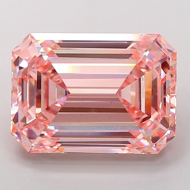 Loose Diamond - EMERALD 9.99ct Fancy Vivid Pink VS1: Loose Diamond - EMERALD 9.99ct Fancy Vivid Pink VS1 Source: This is a real non-mined Diamond that has been grown in a lab Shape: EMERALD Carats: 9.99 Color: Fancy Vivid Pink Certification: IGI Video: