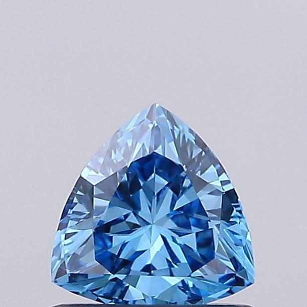 Loose Diamond - TRIANGULAR 0.48ct Fancy Vivid Blue VS1: Loose Diamond - TRIANGULAR 0.48ct Fancy Vivid Blue VS1 Source: This is a real non-mined Diamond that has been grown in a lab Shape: TRIANGULAR Carats: 0.48 Color: Fancy Vivid Blue Certification: NONE