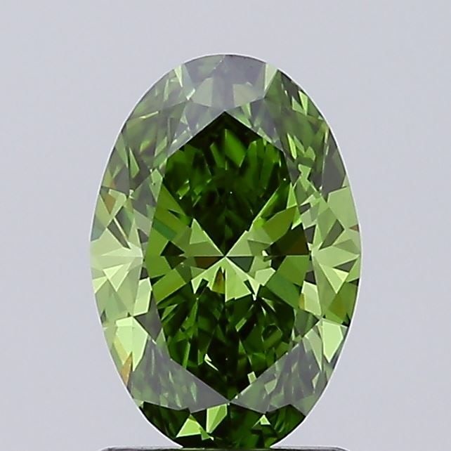 Loose Diamond - OVAL 1.36ct Fancy Vivid Green VS1: Loose Diamond - OVAL 1.36ct Fancy Vivid Green VS1 Source: This is a real non-mined Diamond that has been grown in a lab Shape: OVAL Carats: 1.36 Color: Fancy Vivid Green Certification: IGI Video: