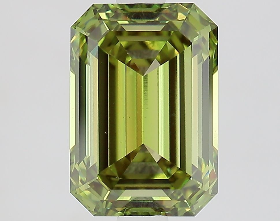 Loose Diamond - EMERALD 2.55ct Fancy Vivid Green VS1 (1 of 1)
