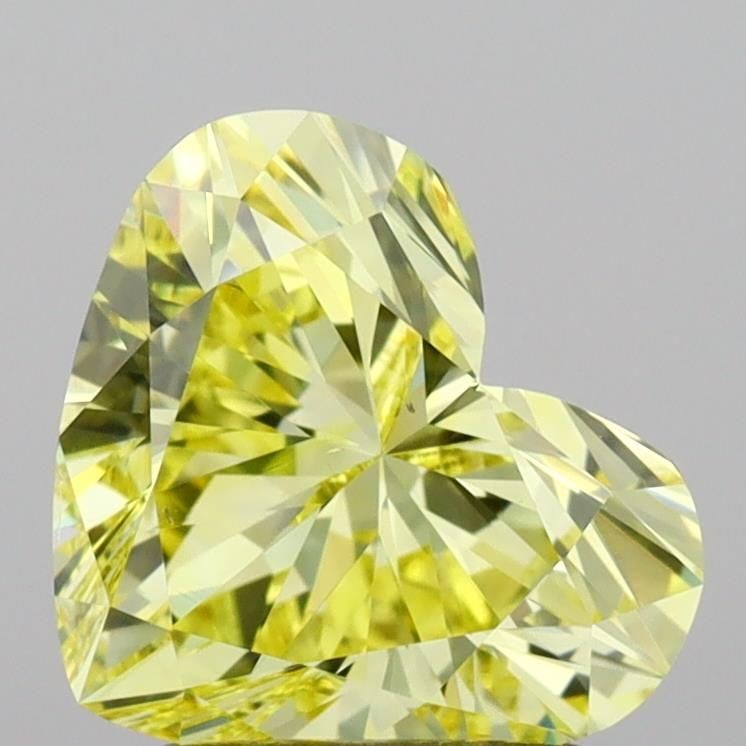 Loose Diamond - HEART 1.51ct Fancy Intense Yellow VS1: Loose Diamond - HEART 1.51ct Fancy Intense Yellow VS1 Source: This is a real non-mined Diamond that has been grown in a lab Shape: HEART Carats: 1.51 Color: Fancy Intense Yellow Certification: IGI