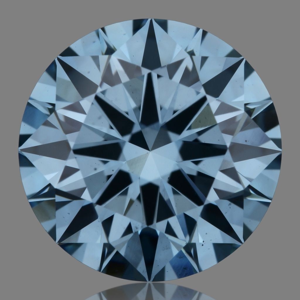 Ideal Loose Diamond - ROUND 2.41ct Fancy Vivid Blue VS1: Ideal Loose Diamond - ROUND 2.41ct Fancy Vivid Blue VS1 Source: This is a real non-mined Diamond that has been grown in a lab Shape: ROUND Carats: 2.41 Color: Fancy Vivid Blue Certification: IGI