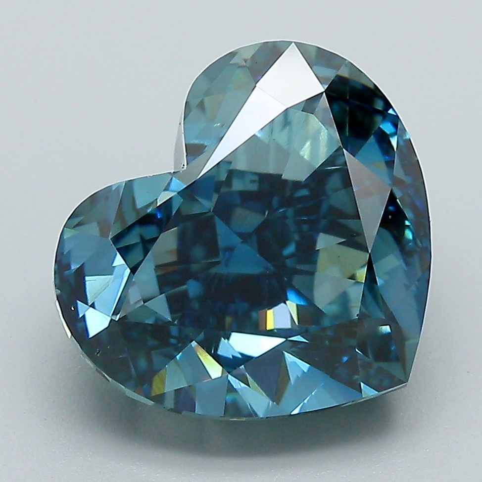 Loose Diamond - HEART 6.0ct Fancy Deep Green Blue VS1: Loose Diamond - HEART 6.0ct Fancy Deep Green Blue VS1 Source: This is a real non-mined Diamond that has been grown in a lab Shape: HEART Carats: 6.0 Color: Fancy Deep Green Blue Certification: IGI