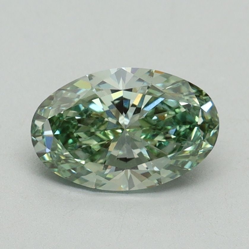 Loose Diamond - OVAL 1.05ct Fancy Vivid Green VS1: Loose Diamond - OVAL 1.05ct Fancy Vivid Green VS1 Source: This is a real non-mined Diamond that has been grown in a lab Shape: OVAL Carats: 1.05 Color: Fancy Vivid Green Certification: IGI Video: