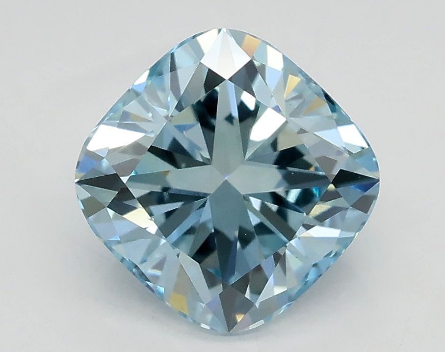 Loose Diamond - CUSHION BRILLIANT 1.94ct Fancy Intense Blue VS1: Loose Diamond - CUSHION BRILLIANT 1.94ct Fancy Intense Blue VS1 Source: This is a real non-mined Diamond that has been grown in a lab Shape: CUSHION BRILLIANT Carats: 1.94 Color: Fancy Intense Blue Ce