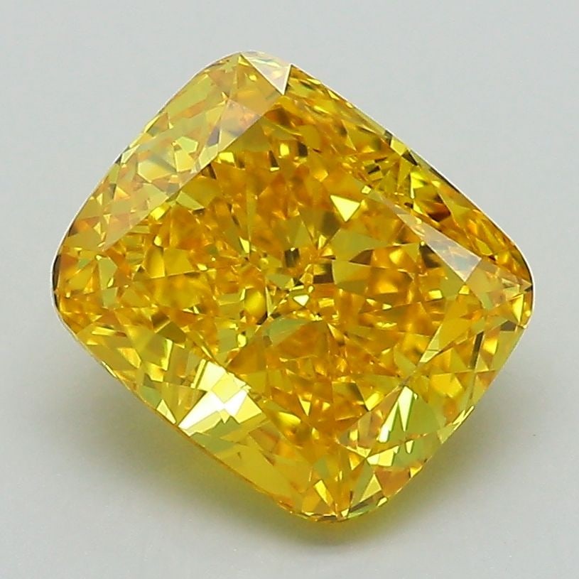 Loose Diamond - CUSHION MODIFIED 2.69ct Fancy Vivid Yellow VVS1: Loose Diamond - CUSHION MODIFIED 2.69ct Fancy Vivid Yellow VVS1 Source: This is a real non-mined Diamond that has been grown in a lab Shape: CUSHION MODIFIED Carats: 2.69 Color: Fancy Vivid Yellow