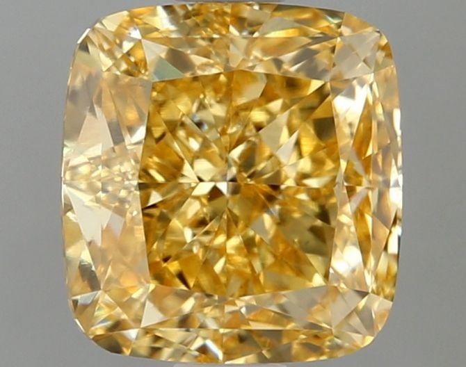 Loose Diamond - CUSHION MODIFIED 1.99ct Fancy Vivid Yellow VS1: Loose Diamond - CUSHION MODIFIED 1.99ct Fancy Vivid Yellow VS1 Source: This is a real non-mined Diamond that has been grown in a lab Shape: CUSHION MODIFIED Carats: 1.99 Color: Fancy Vivid Yellow