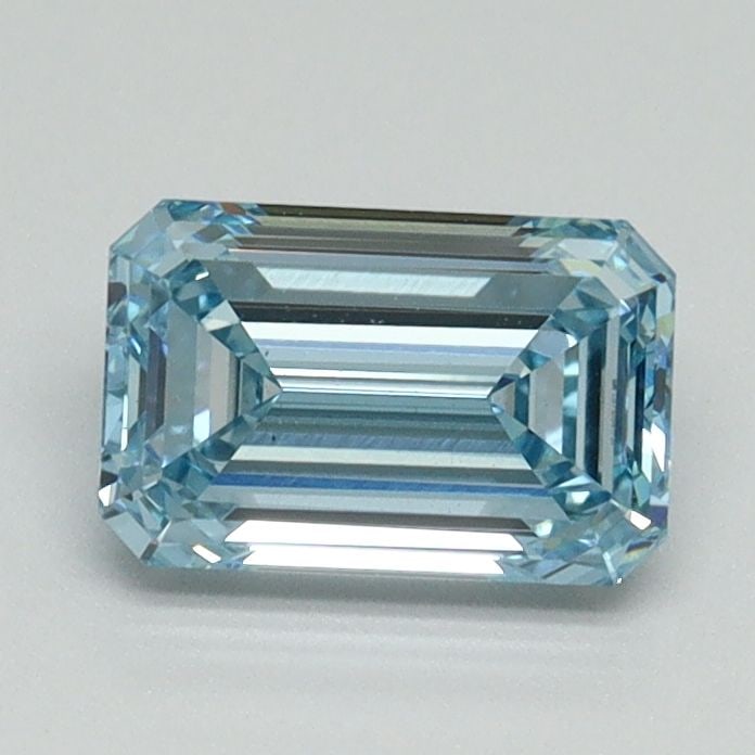 Loose Diamond - EMERALD 1.01ct Fancy Vivid Blue VS1: Loose Diamond - EMERALD 1.01ct Fancy Vivid Blue VS1 Source: This is a real non-mined Diamond that has been grown in a lab Shape: EMERALD Carats: 1.01 Color: Fancy Vivid Blue Certification: IGI Video: