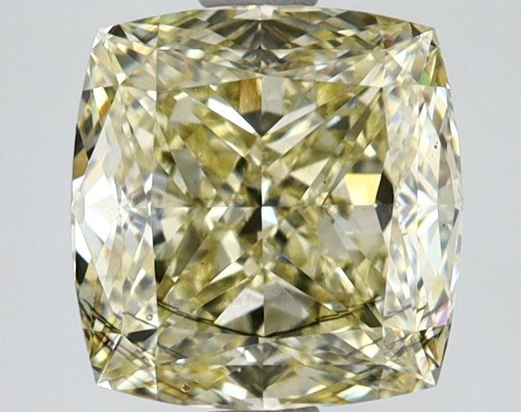 Loose Diamond - CUSHION MODIFIED 2.69ct Fancy Yellow SI1: Loose Diamond - CUSHION MODIFIED 2.69ct Fancy Yellow SI1 Source: This is a real non-mined Diamond that has been grown in a lab Shape: CUSHION MODIFIED Carats: 2.69 Color: Fancy Yellow Certification: