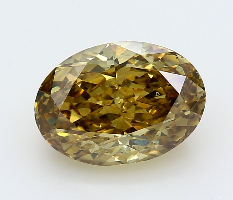 Loose Diamond - OVAL 4.78ct Fancy Intense Gray Yellow SI1 (1 of 1)