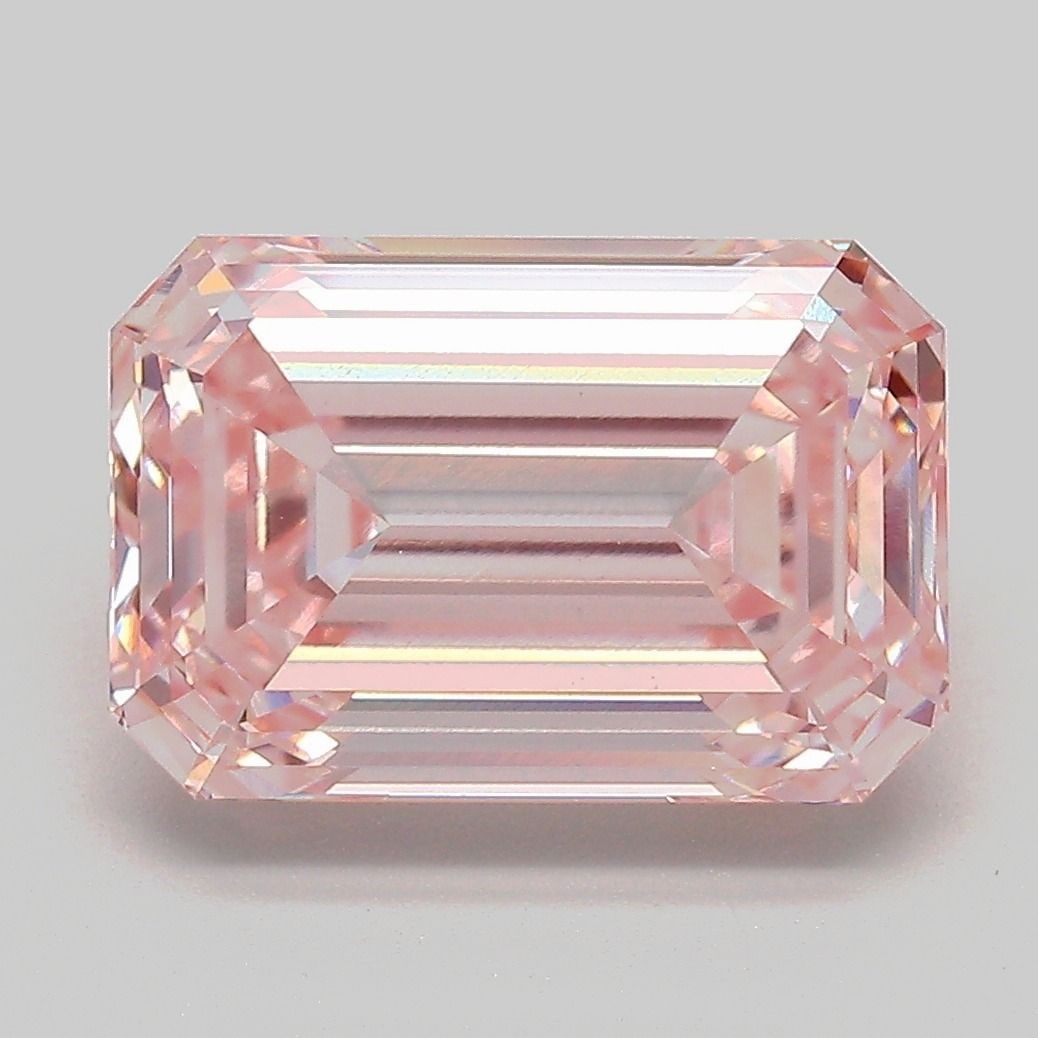 Loose Diamond - EMERALD 5.27ct Fancy Intense Pink VVS2: Loose Diamond - EMERALD 5.27ct Fancy Intense Pink VVS2 Source: This is a real non-mined Diamond that has been grown in a lab Shape: EMERALD Carats: 5.27 Color: Fancy Intense Pink Certification: IGI Vi