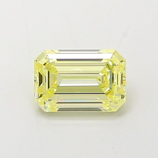 Loose Diamond - EMERALD 0.93ct Fancy Light Yellow VS1: Loose Diamond - EMERALD 0.93ct Fancy Light Yellow VS1 Source: This is a real non-mined Diamond that has been grown in a lab Shape: EMERALD Carats: 0.93 Color: Fancy Light Yellow Certification: IGI Vid