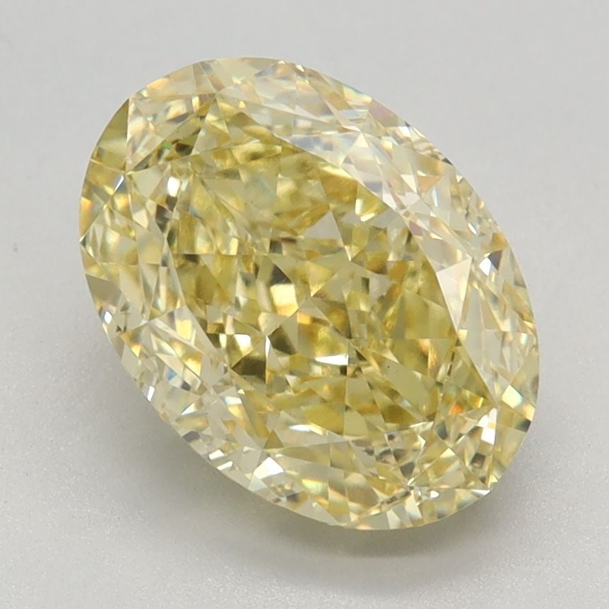 Loose Diamond - OVAL 2.51ct Fancy Intense Yellow VVS2: Loose Diamond - OVAL 2.51ct Fancy Intense Yellow VVS2 Source: This is a real non-mined Diamond that has been grown in a lab Shape: OVAL Carats: 2.51 Color: Fancy Intense Yellow Certification: IGI Vide