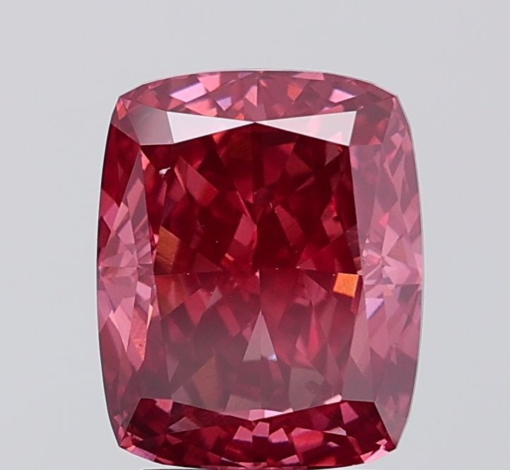 Loose Diamond - CUSHION MODIFIED 3.1ct Fancy Vivid Brown Pink VS2 (1 of 1)