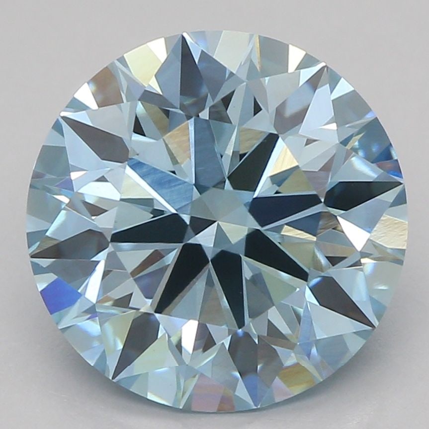 Ideal Loose Diamond - ROUND 2.56ct Fancy Vivid Blue VVS2: Ideal Loose Diamond - ROUND 2.56ct Fancy Vivid Blue VVS2 Source: This is a real non-mined Diamond that has been grown in a lab Shape: ROUND Carats: 2.56 Color: Fancy Vivid Blue Certification: IGI Vide