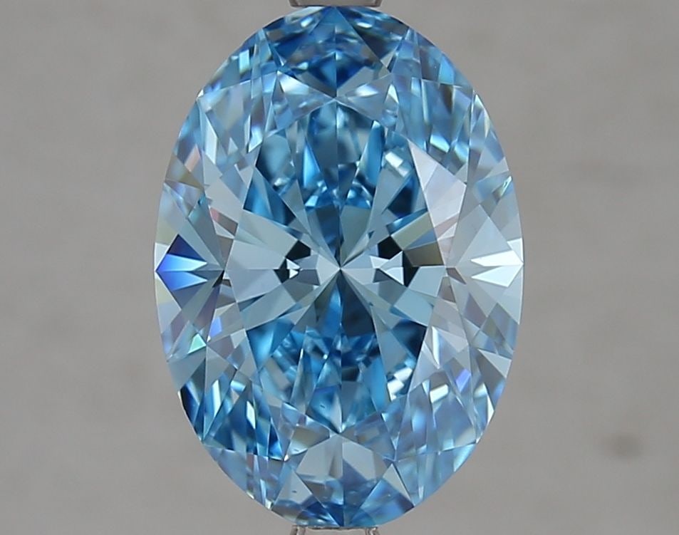 Loose Diamond - OVAL 3.36ct Fancy Vivid Blue VS1: Loose Diamond - OVAL 3.36ct Fancy Vivid Blue VS1 Source: This is a real non-mined Diamond that has been grown in a lab Shape: OVAL Carats: 3.36 Color: Fancy Vivid Blue Certification: IGI Video: