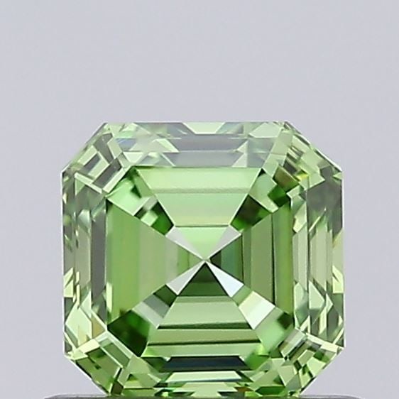 Loose Diamond - ASSCHER 0.56ct Fancy Vivid Green VVS2: Loose Diamond - ASSCHER 0.56ct Fancy Vivid Green VVS2 Source: This is a real non-mined Diamond that has been grown in a lab Shape: ASSCHER Carats: 0.56 Color: Fancy Vivid Green Certification: IGI Vide