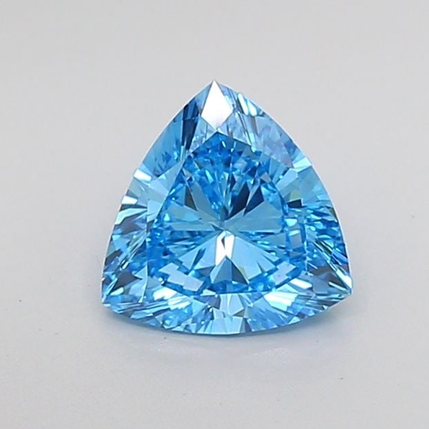 Loose Diamond - TRIANGULAR 1.01ct Fancy Vivid Blue VS1: Loose Diamond - TRIANGULAR 1.01ct Fancy Vivid Blue VS1 Source: This is a real non-mined Diamond that has been grown in a lab Shape: TRIANGULAR Carats: 1.01 Color: Fancy Vivid Blue Certification: IGI V