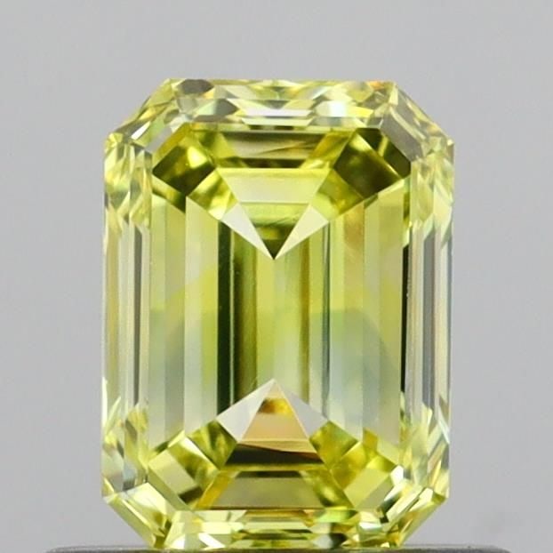 Loose Diamond - EMERALD 0.72ct Fancy Yellow VVS2: Loose Diamond - EMERALD 0.72ct Fancy Yellow VVS2 Source: This is a real non-mined Diamond that has been grown in a lab Shape: EMERALD Carats: 0.72 Color: Fancy Yellow Certification: IGI Video: