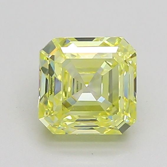 Loose Diamond - ASSCHER 1.24ct Fancy Yellow VVS2: Loose Diamond - ASSCHER 1.24ct Fancy Yellow VVS2 Source: This is a real non-mined Diamond that has been grown in a lab Shape: ASSCHER Carats: 1.24 Color: Fancy Yellow Certification: IGI Video: Video