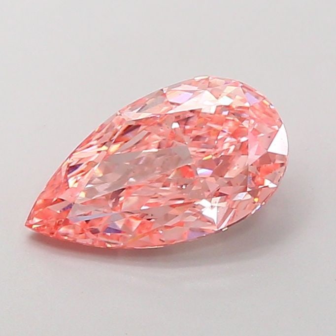Loose Diamond - PEAR 2.22ct Fancy Vivid Pink VS2: Loose Diamond - PEAR 2.22ct Fancy Vivid Pink VS2 Source: This is a real non-mined Diamond that has been grown in a lab Shape: PEAR Carats: 2.22 Color: Fancy Vivid Pink Certification: IGI Video: