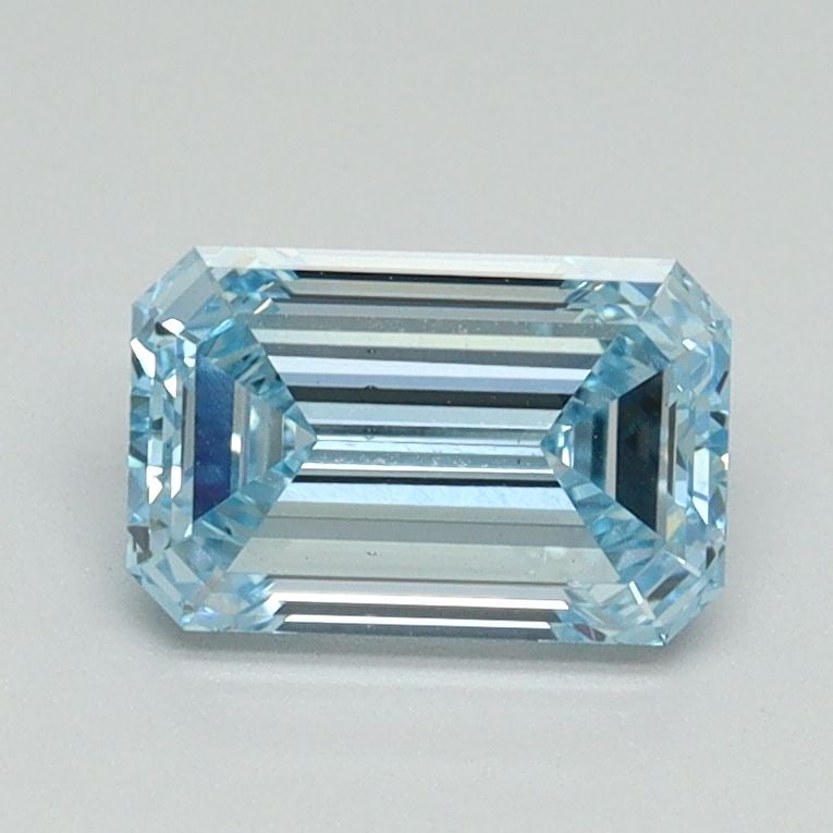 Loose Diamond - EMERALD 1.12ct Fancy Intense Blue VS2: Loose Diamond - EMERALD 1.12ct Fancy Intense Blue VS2 Source: This is a real non-mined Diamond that has been grown in a lab Shape: EMERALD Carats: 1.12 Color: Fancy Intense Blue Certification: IGI Vid