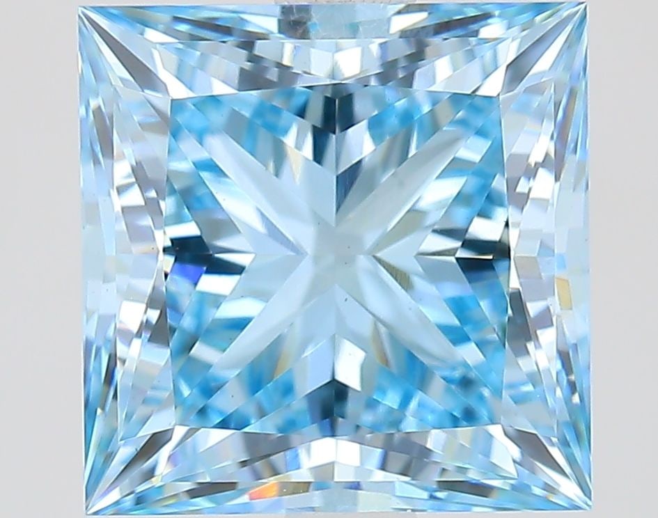 Loose Diamond - PRINCESS 3.05ct Fancy Vivid Blue VS1 (1 of 1)
