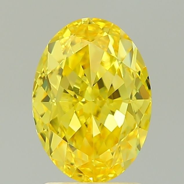 Loose Diamond - OVAL 2.37ct Fancy Vivid Yellow VS1: Loose Diamond - OVAL 2.37ct Fancy Vivid Yellow VS1 Source: This is a real non-mined Diamond that has been grown in a lab Shape: OVAL Carats: 2.37 Color: Fancy Vivid Yellow Certification: IGI Video: