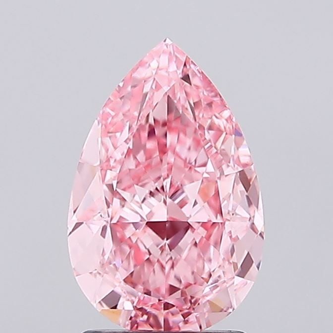 Loose Diamond - PEAR 2.17ct Fancy Vivid Pink VVS2: Loose Diamond - PEAR 2.17ct Fancy Vivid Pink VVS2 Source: This is a real non-mined Diamond that has been grown in a lab Shape: PEAR Carats: 2.17 Color: Fancy Vivid Pink Certification: IGI Video: