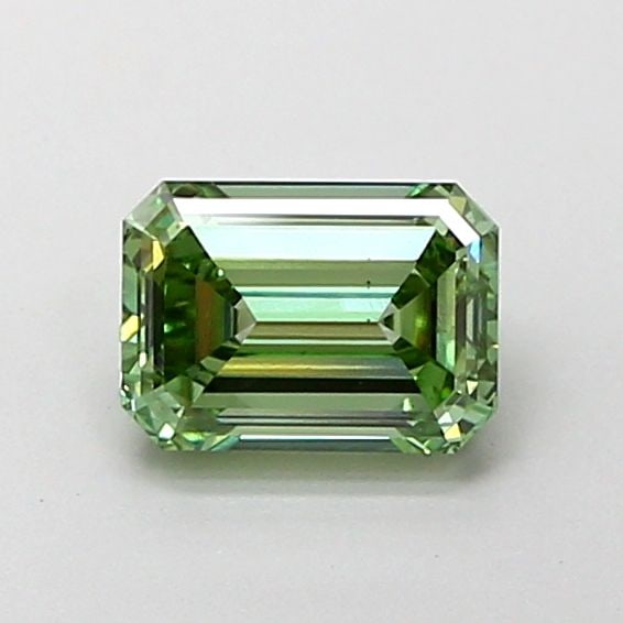 Loose Diamond - EMERALD 0.9ct Fancy Vivid Green VS1: Loose Diamond - EMERALD 0.9ct Fancy Vivid Green VS1 Source: This is a real non-mined Diamond that has been grown in a lab Shape: EMERALD Carats: 0.9 Color: Fancy Vivid Green Certification: IGI