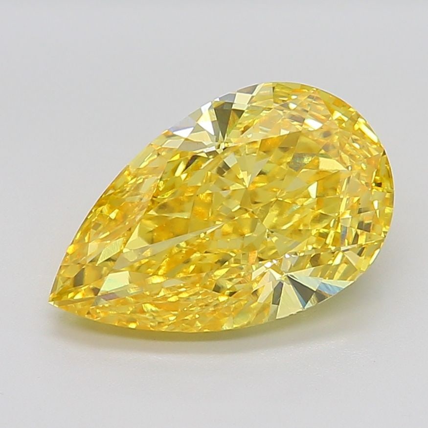 Loose Diamond - PEAR 8.05ct Fancy Vivid Yellow VS1: Loose Diamond - PEAR 8.05ct Fancy Vivid Yellow VS1 Source: This is a real non-mined Diamond that has been grown in a lab Shape: PEAR Carats: 8.05 Color: Fancy Vivid Yellow Certification: IGI Video: