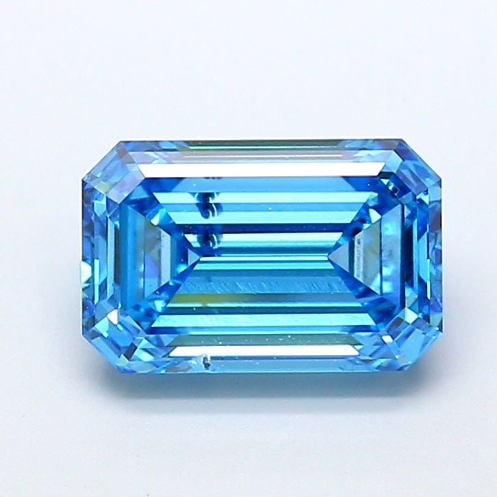 Loose Diamond - EMERALD 3.08ct Fancy Vivid Blue SI2: Loose Diamond - EMERALD 3.08ct Fancy Vivid Blue SI2 Source: This is a real non-mined Diamond that has been grown in a lab Shape: EMERALD Carats: 3.08 Color: Fancy Vivid Blue Certification: IGI Video: