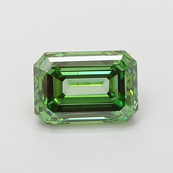 Loose Diamond - EMERALD 1.93ct Fancy Vivid Green VS1: Loose Diamond - EMERALD 1.93ct Fancy Vivid Green VS1 Source: This is a real non-mined Diamond that has been grown in a lab Shape: EMERALD Carats: 1.93 Color: Fancy Vivid Green Certification: IGI Video
