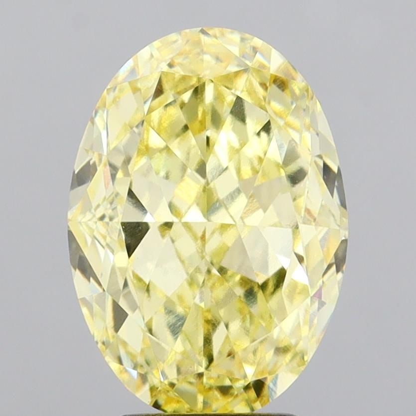 Loose Diamond - OVAL 5.04ct Fancy Intense Yellow VS1: Loose Diamond - OVAL 5.04ct Fancy Intense Yellow VS1 Source: This is a real non-mined Diamond that has been grown in a lab Shape: OVAL Carats: 5.04 Color: Fancy Intense Yellow Certification: IGI Video