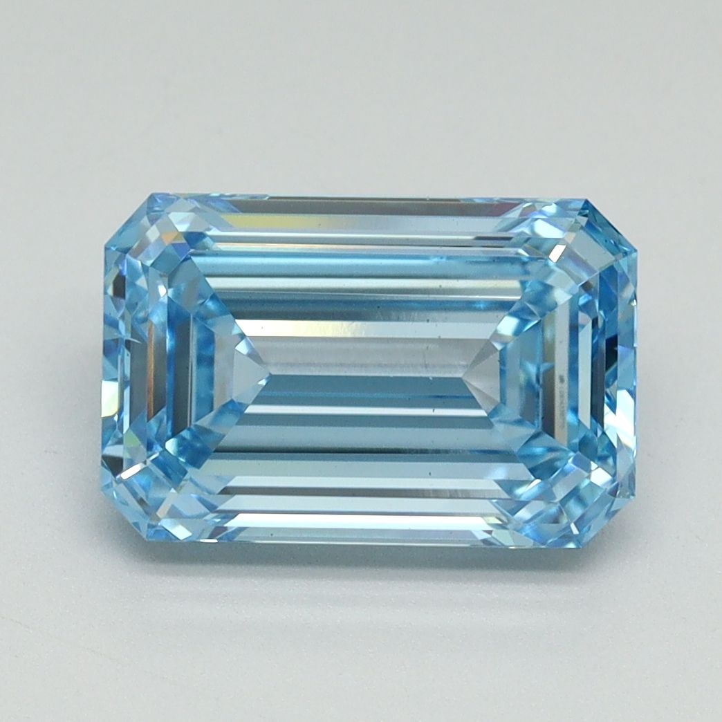 Loose Diamond - EMERALD 3.01ct Fancy Intense Blue VS2: Loose Diamond - EMERALD 3.01ct Fancy Intense Blue VS2 Source: This is a real non-mined Diamond that has been grown in a lab Shape: EMERALD Carats: 3.01 Color: Fancy Intense Blue Certification: IGI Vid