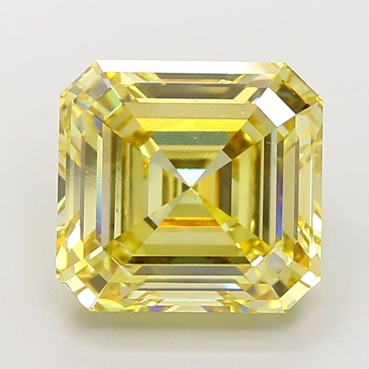 Loose Diamond - ASSCHER 9.01ct Fancy Intense Yellow VS1: Loose Diamond - ASSCHER 9.01ct Fancy Intense Yellow VS1 Source: This is a real non-mined Diamond that has been grown in a lab Shape: ASSCHER Carats: 9.01 Color: Fancy Intense Yellow Certification: IGI