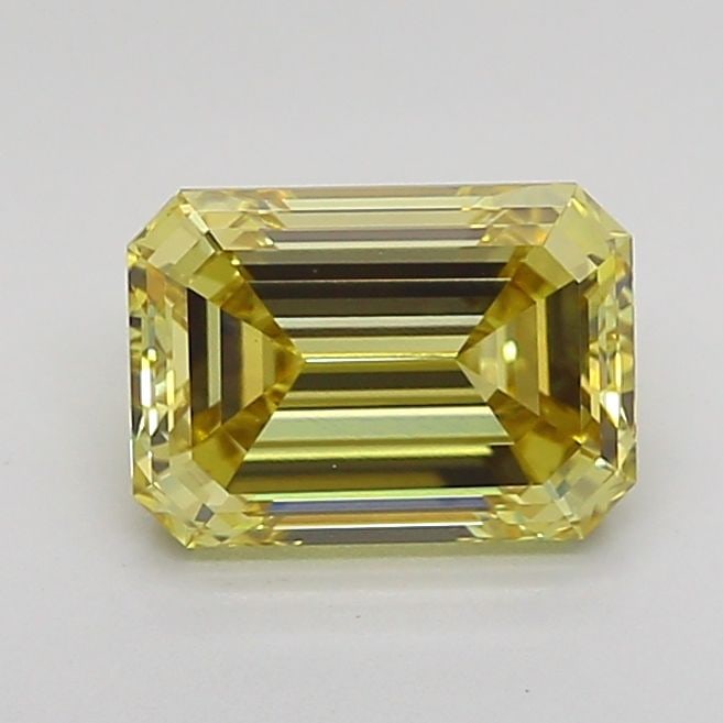 Loose Diamond - EMERALD 1.5ct Fancy Intense Yellow VVS2: Loose Diamond - EMERALD 1.5ct Fancy Intense Yellow VVS2 Source: This is a real non-mined Diamond that has been grown in a lab Shape: EMERALD Carats: 1.5 Color: Fancy Intense Yellow Certification: IGI