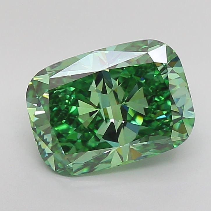 Loose Diamond - CUSHION MODIFIED 4.47ct Fancy Vivid Green VS1 (1 of 1)