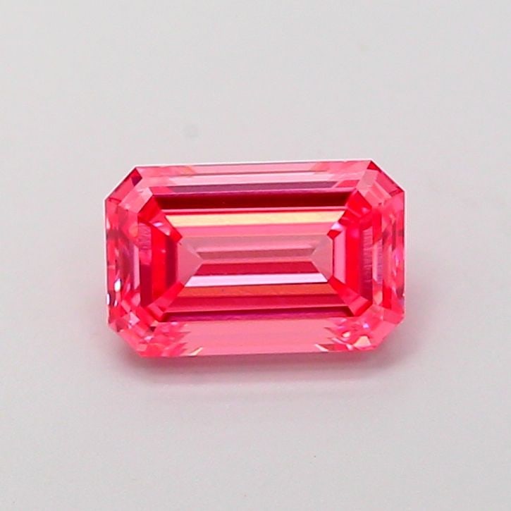 Loose Diamond - EMERALD 1.08ct Fancy Vivid Pink VVS2: Loose Diamond - EMERALD 1.08ct Fancy Vivid Pink VVS2 Source: This is a real non-mined Diamond that has been grown in a lab Shape: EMERALD Carats: 1.08 Color: Fancy Vivid Pink Certification: IGI Video: