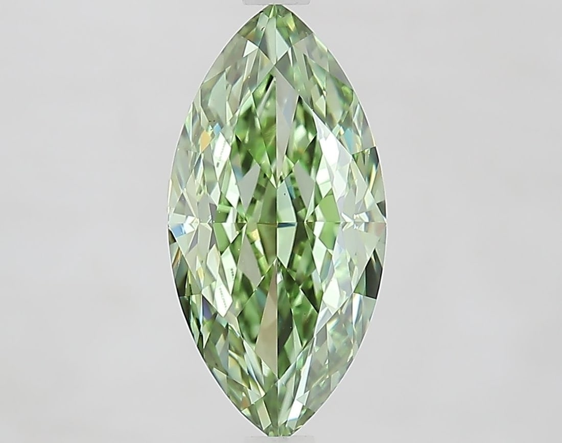 Loose Diamond - MARQUISE 2.88ct Fancy Vivid Green VS1: Loose Diamond - MARQUISE 2.88ct Fancy Vivid Green VS1 Source: This is a real non-mined Diamond that has been grown in a lab Shape: MARQUISE Carats: 2.88 Color: Fancy Vivid Green Certification: IGI Vid