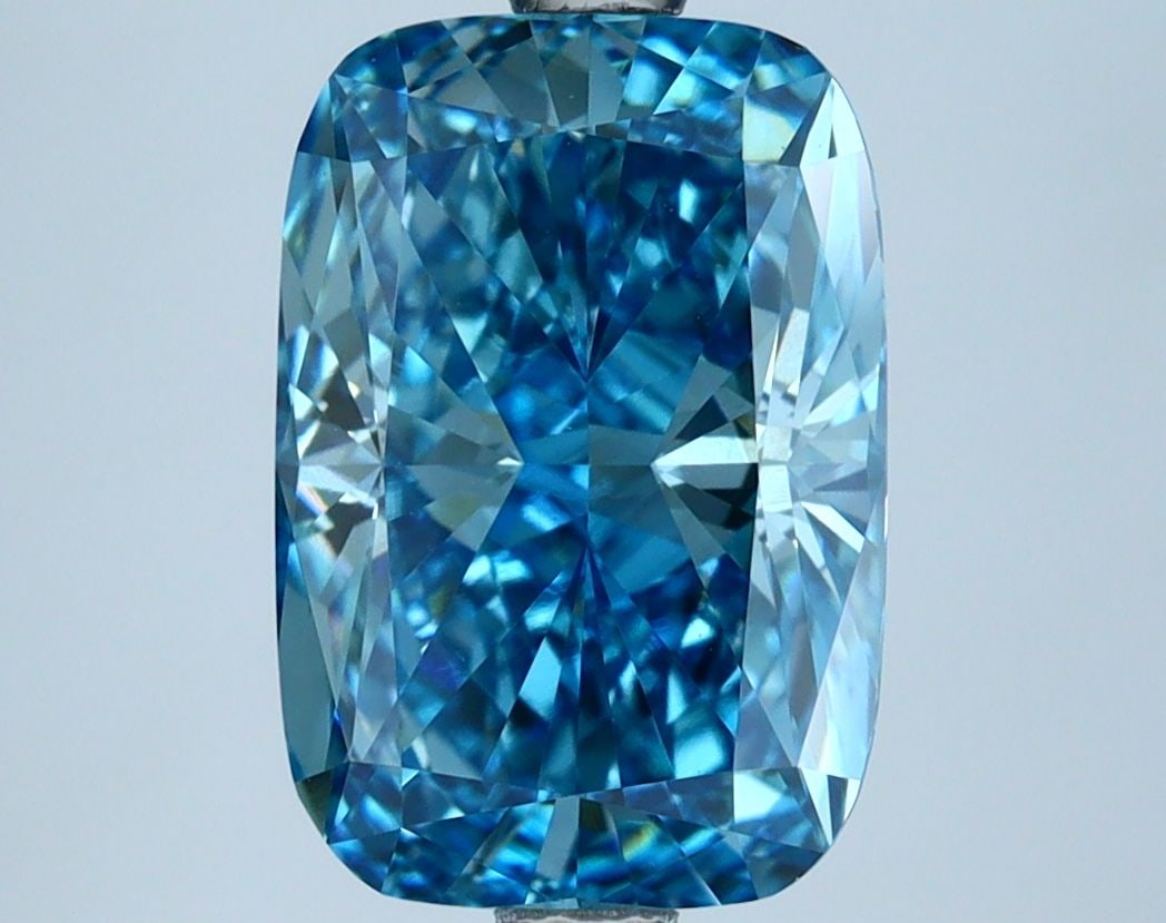 Loose Diamond - CUSHION BRILLIANT 3.22ct Fancy Vivid Blue VVS2 (1 of 1)