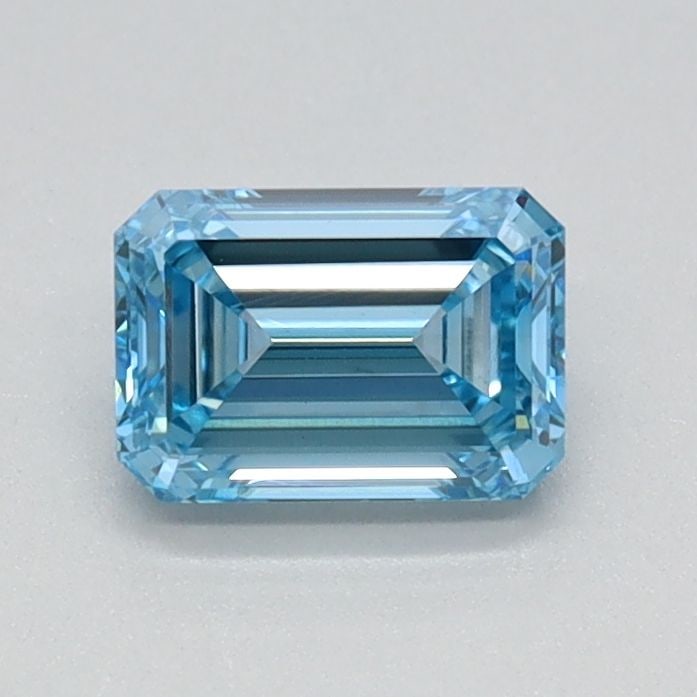 Loose Diamond - EMERALD 0.61ct Fancy Vivid Blue VVS2: Loose Diamond - EMERALD 0.61ct Fancy Vivid Blue VVS2 Source: This is a real non-mined Diamond that has been grown in a lab Shape: EMERALD Carats: 0.61 Color: Fancy Vivid Blue Certification: IGI Video: