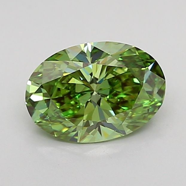 Loose Diamond - OVAL 1.0ct Fancy Vivid Green VVS2: Loose Diamond - OVAL 1.0ct Fancy Vivid Green VVS2 Source: This is a real non-mined Diamond that has been grown in a lab Shape: OVAL Carats: 1.0 Color: Fancy Vivid Green Certification: IGI Video: