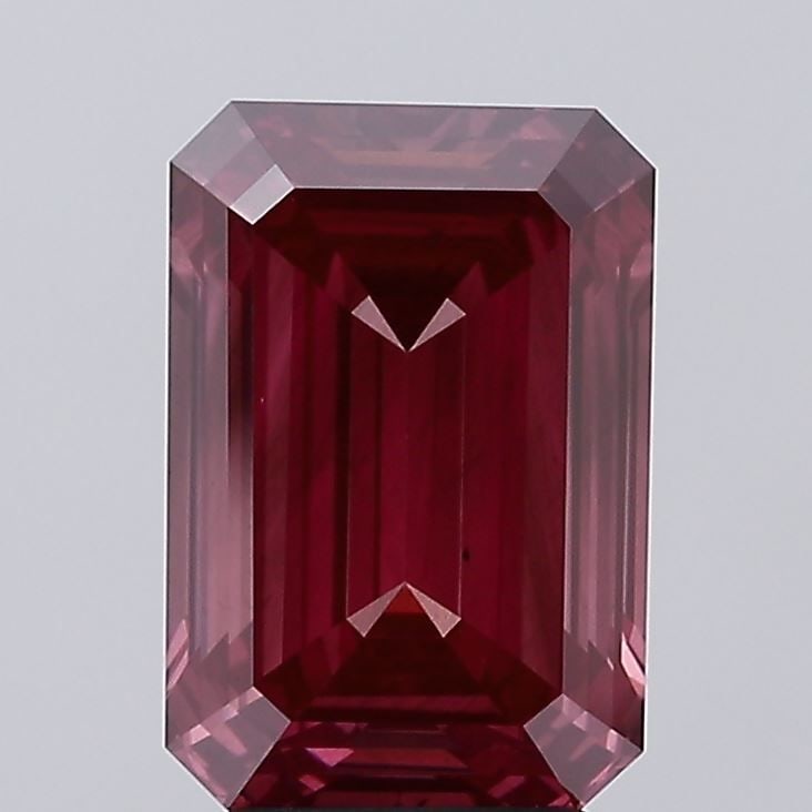 Loose Diamond - EMERALD 4.21ct Fancy Deep Pinkish Red VS2: Loose Diamond - EMERALD 4.21ct Fancy Deep Pinkish Red VS2 Source: This is a real non-mined Diamond that has been grown in a lab Shape: EMERALD Carats: 4.21 Color: Fancy Deep Pinkish Red Certification: