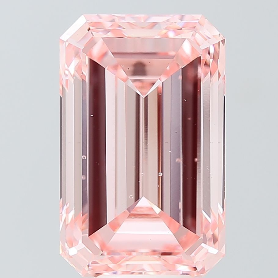 Loose Diamond - EMERALD 10.02ct Fancy Vivid Pink VS2: Loose Diamond - EMERALD 10.02ct Fancy Vivid Pink VS2 Source: This is a real non-mined Diamond that has been grown in a lab Shape: EMERALD Carats: 10.02 Color: Fancy Vivid Pink Certification: IGI Video